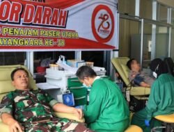 Kodim 0913/PPU Partisipasi Ikuti Donor Darah Sambut HUT Bhayangkara ke – 78