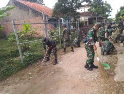 Pengecoran Jalan Sepanjang 300 Meter, TMMD ke 121 Kodim 0508/Depok