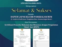 Selain Sertifikat Laik Higienis, Dapur Lapas Pangkalan Bun Raih Sertifikat Halal