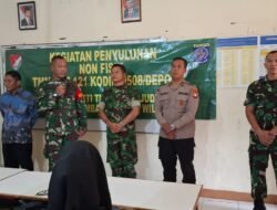 Sosialisasi Bahaya Bullying dan Kenakalan Remaja serta Narkoba di TMMD Kodim 0508/Depok