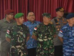 Wadan Lantamal XI Merauke Kolonel (P) Johan Wahyudi Hadiri Sertijab Pj. Gubernur Prov. Papua Selatan