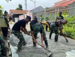 Satgas TMMD Kota Depok Cor Jalan Haji Ismat Sepanjang 100 Meter
