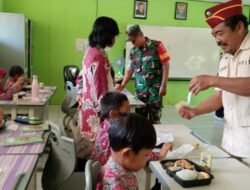 Kodim 0913/PPU dan PPIR Berikan Makan Bergizi Gratis untuk Murid SDN 020 Penajam
