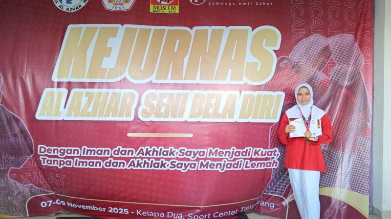Keren, Keysha Adlina Az-Zalfa Putri DJ Raih Medali Emas di Kejurnas Pencak Silat Al Azhar 2025