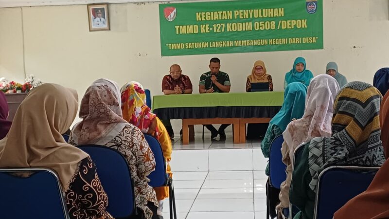 Edukasi Warga Lewat TMMD, Kodim 0508/Depok Hadirkan Penyuluhan Kesehatan dan KB
