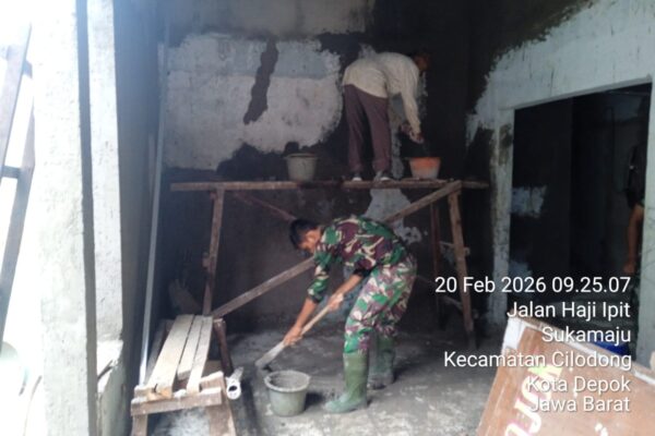 Program RTLH TMMD Kodim Depok Terus Dikebut, Warga Rasakan Manfaat