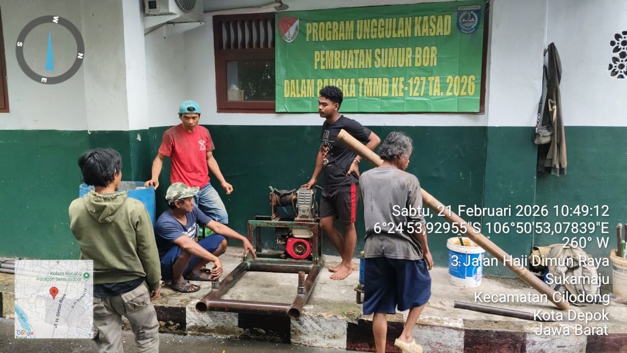 Harapan Baru di Sukamaju, Sumur Bor TMMD Mulai Dibangun untuk Sekolah