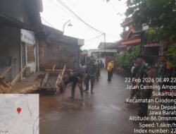 Pembangunan Drainase 200 Meter di Sukamaju Capai 58 Persen lewat TMMD 2026