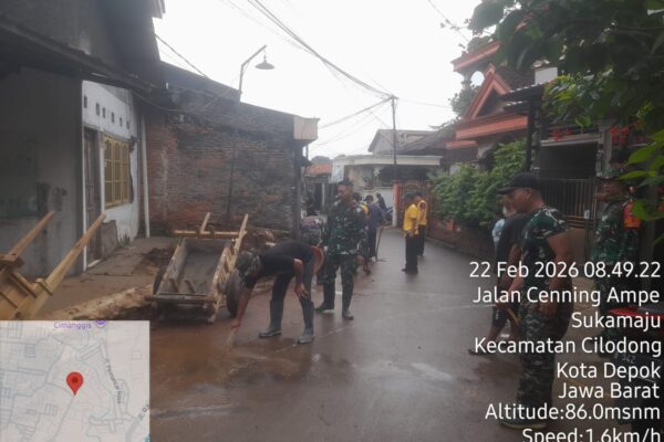 Pembangunan Drainase 200 Meter di Sukamaju Capai 58 Persen lewat TMMD 2026