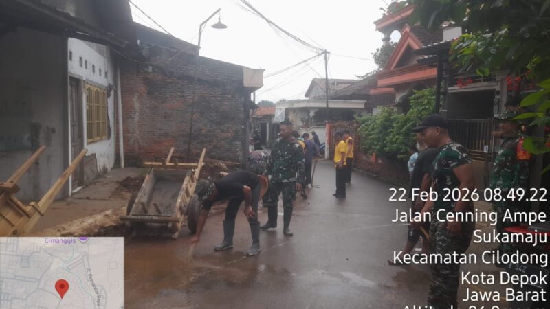 Pembangunan Drainase 200 Meter di Sukamaju Capai 58 Persen lewat TMMD 2026