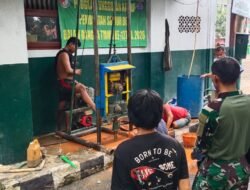 Gerimis Tak Surutkan Progres Sumur Bor TMMD di Cilodong