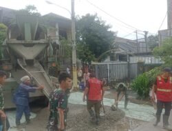 Kolaborasi TNI-Polri dan Warga, Progres Jalan TMMD Depok Tembus 67 Persen