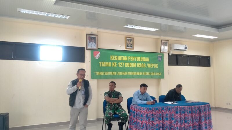 TMMD Satukan Langkah di Kalimulya, TNI dan Kelurahan Dorong Pemberdayaan Warga