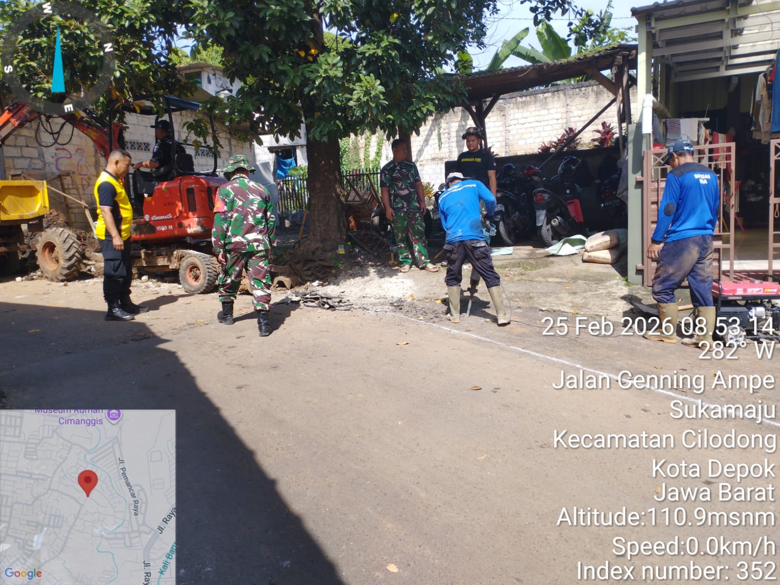 Cegah Genangan Air, Satgas TMMD Percepat Pembangunan Drainase di H+15