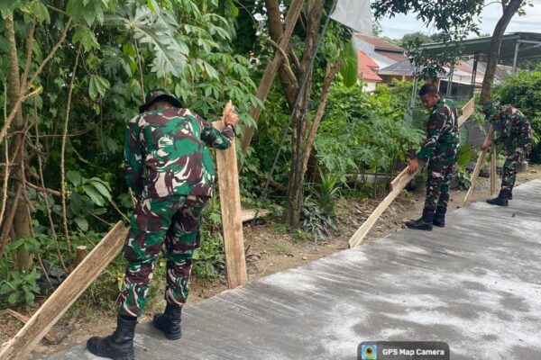 Kodim 0508/Depok Genjot Infrastruktur, Jalan 222 Meter Capai 75 Persen