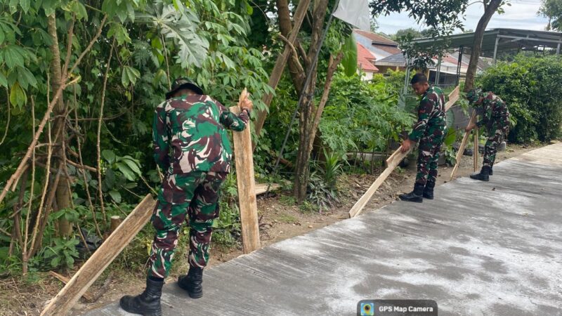 Kodim 0508/Depok Genjot Infrastruktur, Jalan 222 Meter Capai 75 Persen