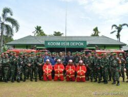 Apel Gelar Pasukan dan Latihan Damkar, Kodim 0508/Depok Perkuat Kesiapsiagaan Antisipasi Bencana