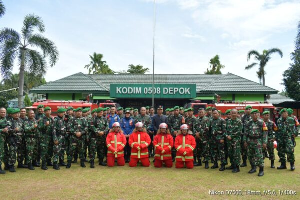 Apel Gelar Pasukan dan Latihan Damkar, Kodim 0508/Depok Perkuat Kesiapsiagaan Antisipasi Bencana