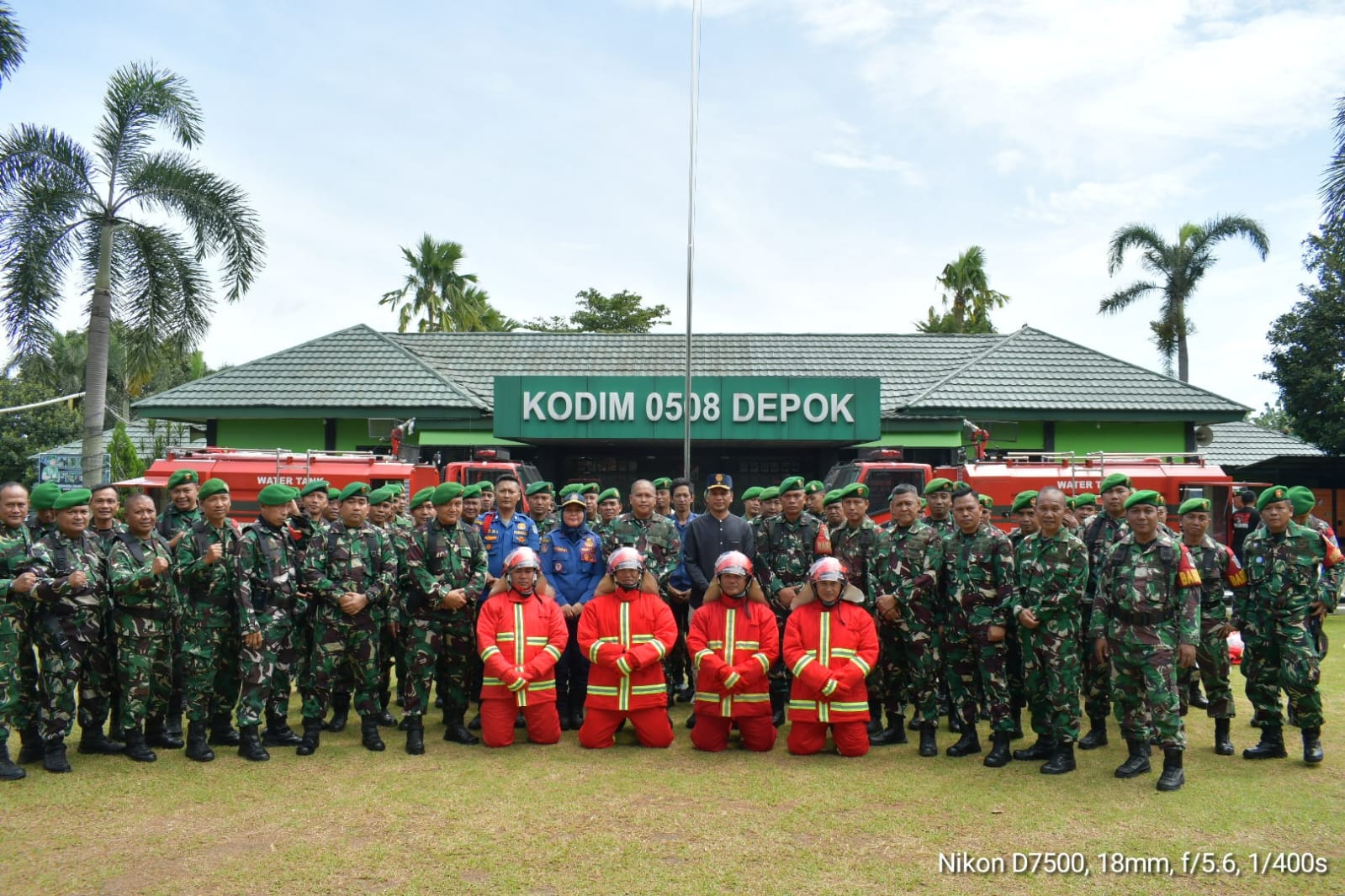 Apel Gelar Pasukan dan Latihan Damkar, Kodim 0508/Depok Perkuat Kesiapsiagaan Antisipasi Bencana