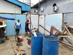 Hujan Tak Surutkan Semangat Satgas TMMD Bangun Fasilitas Air Bersih