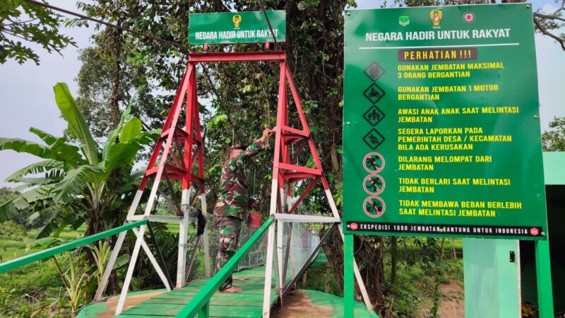 Launching Jembatan Gantung Manggala “Garuda”, Bukti Nyata Kemanunggalan TNI dan Rakyat