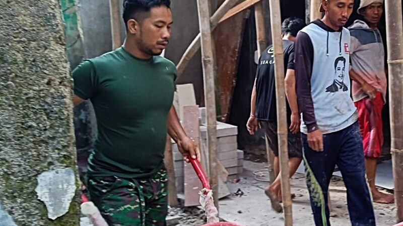 Hari ke-19 TMMD Kodim 0508/Depok, Rehab Rumah Warga Cilodong Tembus 70 Persen