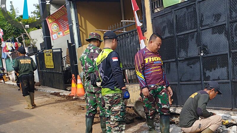 H+20: Satgas TMMD Kodim Depok Tingkatkan Infrastruktur Drainase di Sukamaju