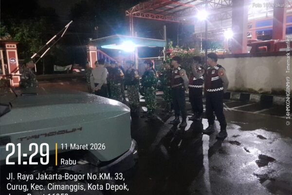 Koramil 06/Cimanggis Bersama Polsek Sisir Titik Rawan Lewat Patroli Gabungan